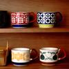 Japanese Retro INS Ceramic Drip Coffee Mug with Print - Stackable Creative Couple Breakfast Cup