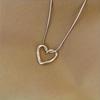 1pc Elegant Hollow Peach Heart Simple Clavicle Pendant Necklace - The Perfect Gift for Women