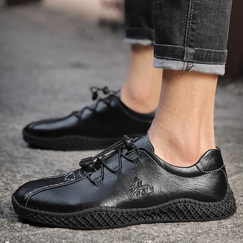 Übergröße Frühling Neue Herren Lederschuhe Trendige Lässige Trendschuhe Weiches Leder Atmungsaktiv