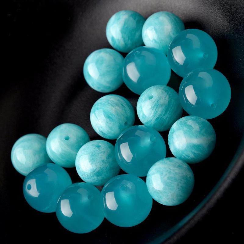 He Tian Shi Multi-Gem Round Beads for DIY Bracelets - Unisex Crystal Beading Accessories