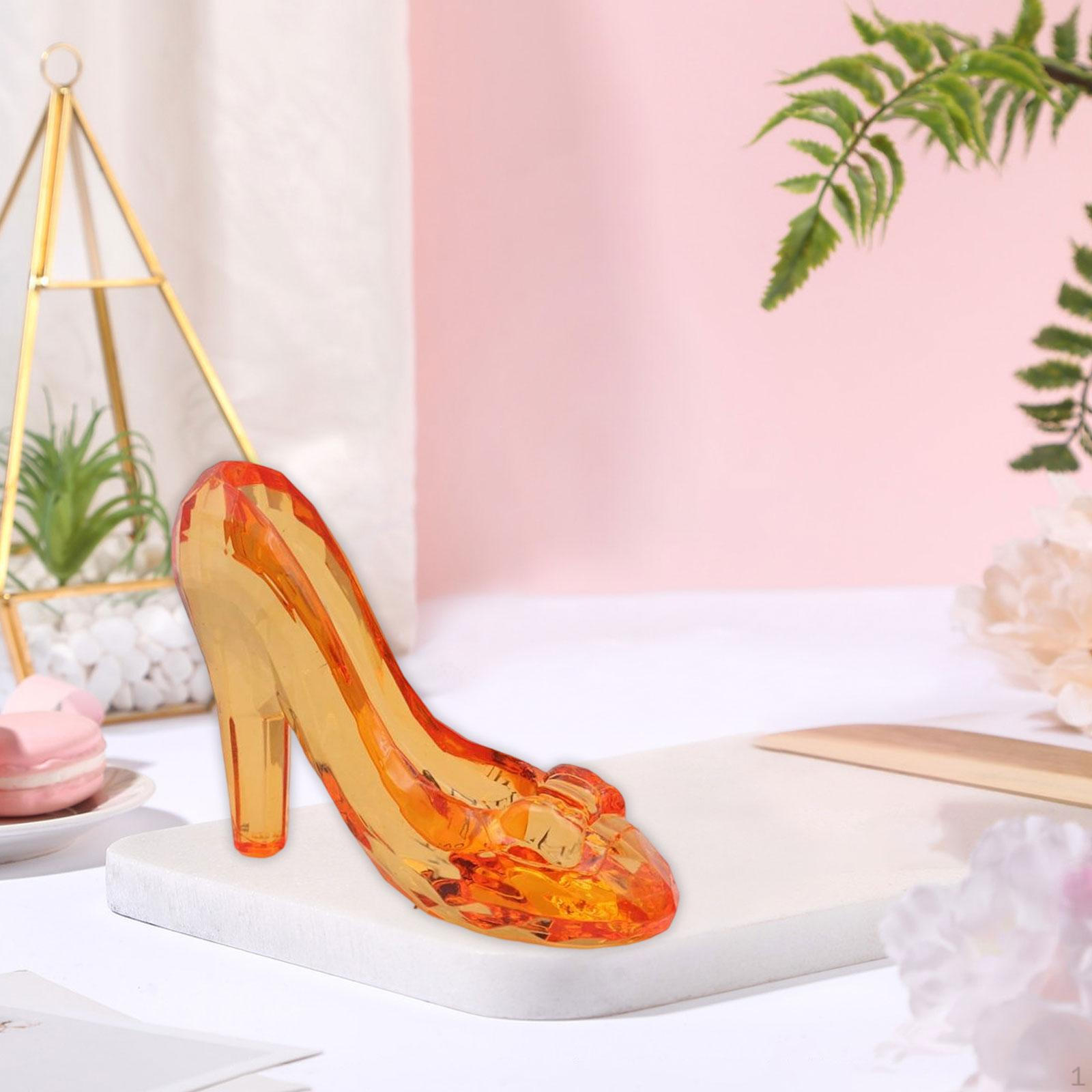 

Mini Acrylic Princess High Heels Figures Dollhouse Fashion Shoe Sculptures -of-age Ceremony Decor жёлтый