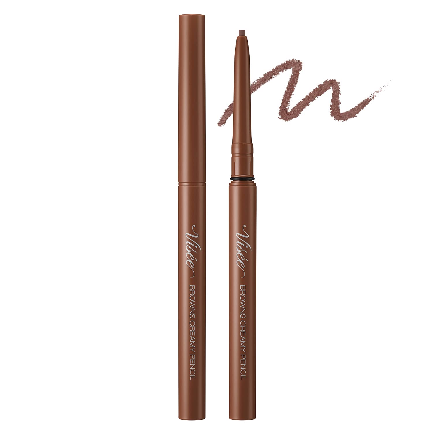 Кремовый карандаш-подводка Visee Rich Browns, без отдушек [Все 6 цветов] 0,1 г (1 пакет) BR300 Chocolate Brown