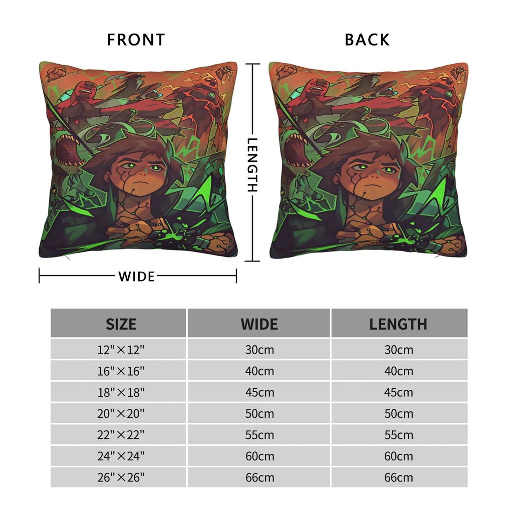 Ben 10 Cartoon Pillow Case Soft Pillow Cover Kawaii Pillowcases For Living Room Sofa