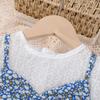 Girls Summer Princess Maxi Dress Fake Two Piece Long Gown Sweet Party Dress For Kids Children Clothing
