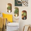 Elegant Green Plant Potted Plant Triptych, Entrance Hall, Dining Room Background, Wall Decoration Stickers