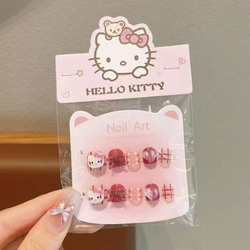 

Kuromi 3D Children s Nail Art Stickers - Cute Sanrio Cartoon Wearable Nails