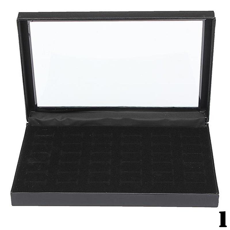 36 Slots Ring Storage Earrings Ring Display Window Empty Box Jewelry Organizer Holder