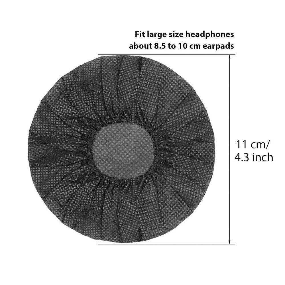 100pcs Disposable Non-Woven Headphone Ear Covers for Most Ear Headphones