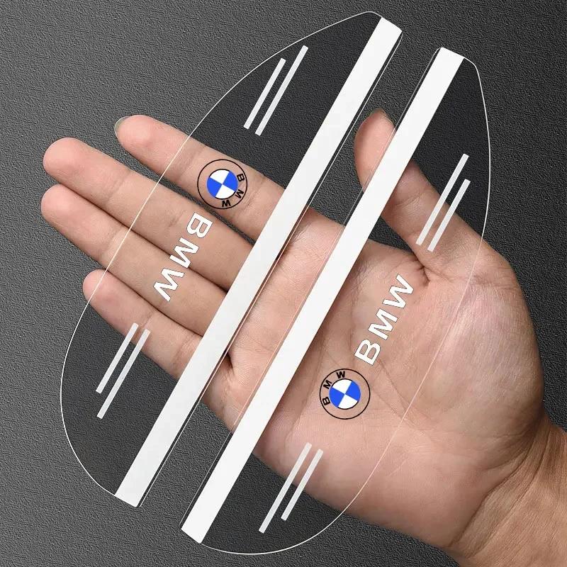 2Pc PVC Car Rearview Rain Eyebrow Transparent Stickers For BMW E34 E46 E39 E38 E90 E60 E36 F30 F30 F10 E92 E38 E91 G30 G38 M3 M5