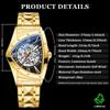 Automatic Man Watch Luxury Stainless Steel Triangle Dial Mechanical Wristwatches Skeleton Waterproof Luminous Watch