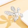 Stainless Steel Luxury Resort Style Floral Open Ring - Women's Exaggerated Index Finger Jewelry
