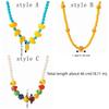 Colorful Multi Layer Choker 3D Fruit Beaded Clavicle Chain Neck Jewelry  Holiday Accessories