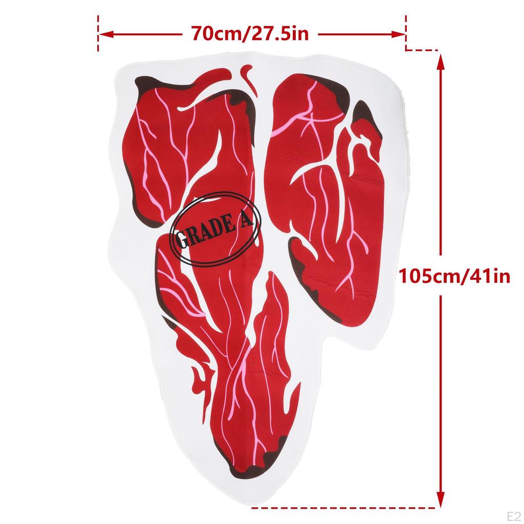 Steak Costume Fancy Dress Meat Outfit for Birthday Halloween Holiday Accessories