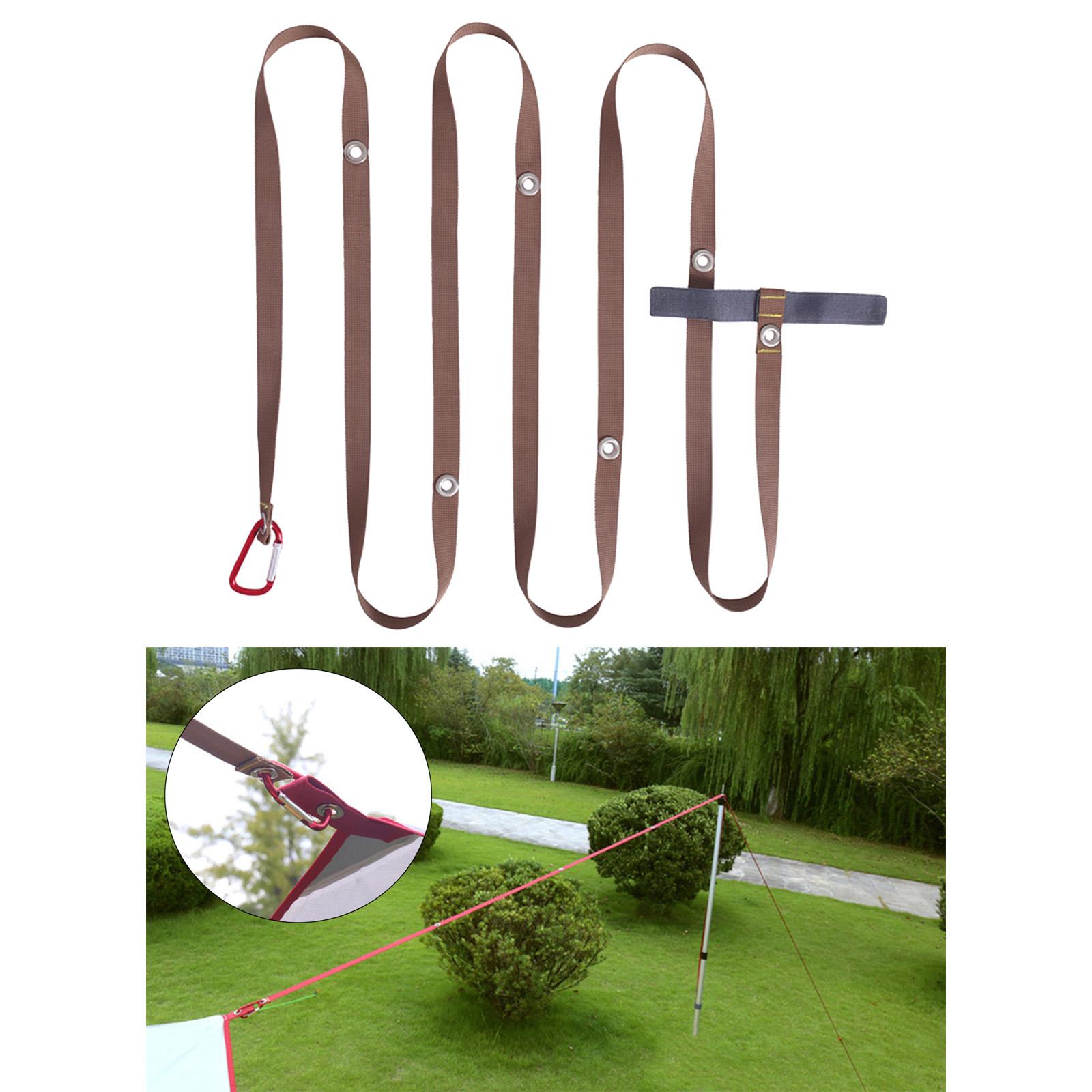 

300cm Tent Extension Belt Lanyard Rope Heavy Duty Durable Hanging Strap коричневий