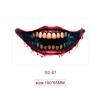 Halloween Mouth Tattoo Scary Clown Face Stickers Creepy Temporary Tattoos Waterproof Party Makeup Costume Props