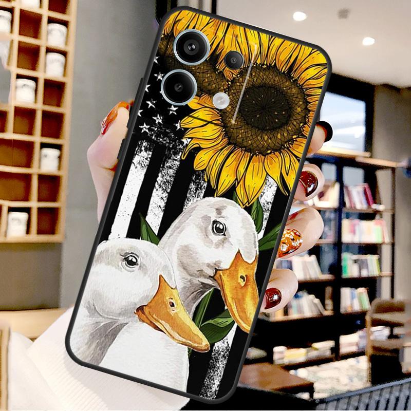

Подсолнух Осел Свинья Корова Лошадь Для Xiaomi Redmi Note 14 Pro 12 11 9 10 13 15 Pro Plus Чехол Для Redmi 15 10C 12C 13C 14C 15C Redmi Note 14 5G