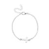 Simple Gold Color Cross Chain Bracelet for Women Shiny Charm Hand Bracelet Wedding Jewelry