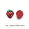 10Pcs  Strawberry  Charms Flatback Resin Rhinestones DIY  Making Findings for Earrings Bracelet Keychain Phone Case Hair Decor