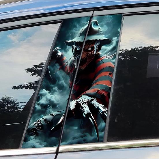 Ghost Car Stickers Car B-pillar Vinyl Decals Waterproof Auto Center Pillar Sticker Cover Scratches Vehicle Decors Accessories