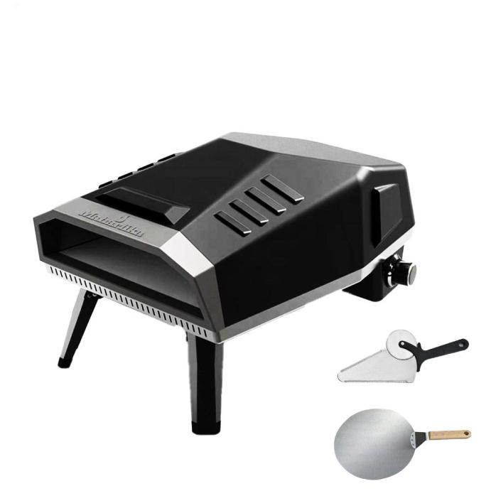 SUS Gas Pizza Oven – features a manually rotating pizza stone, outdoor gas pizza oven, 12-inch gas pizza oven, portable foldable Italian gas pizza