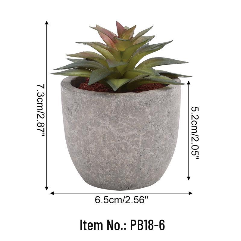 Indoor Retro Succulent Bonsai Fake Flower Ornament for Home and Living Room Décor