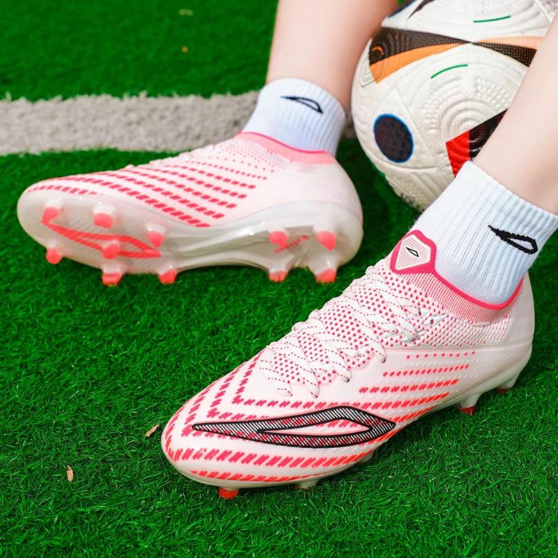 Professional Men Football Shoes Society Cleats Soccer Shoes Original Indoor Football Field Boots TF/FG Sneaker Fast Non Slip