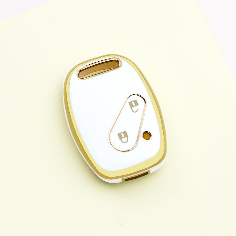 Car Key Case Cover Silver Edge Tpu For Honda Cr-V Freed Freed Fit Civic Jazz Pilot Accord Pilot Insight Auto Shell Fob Holder