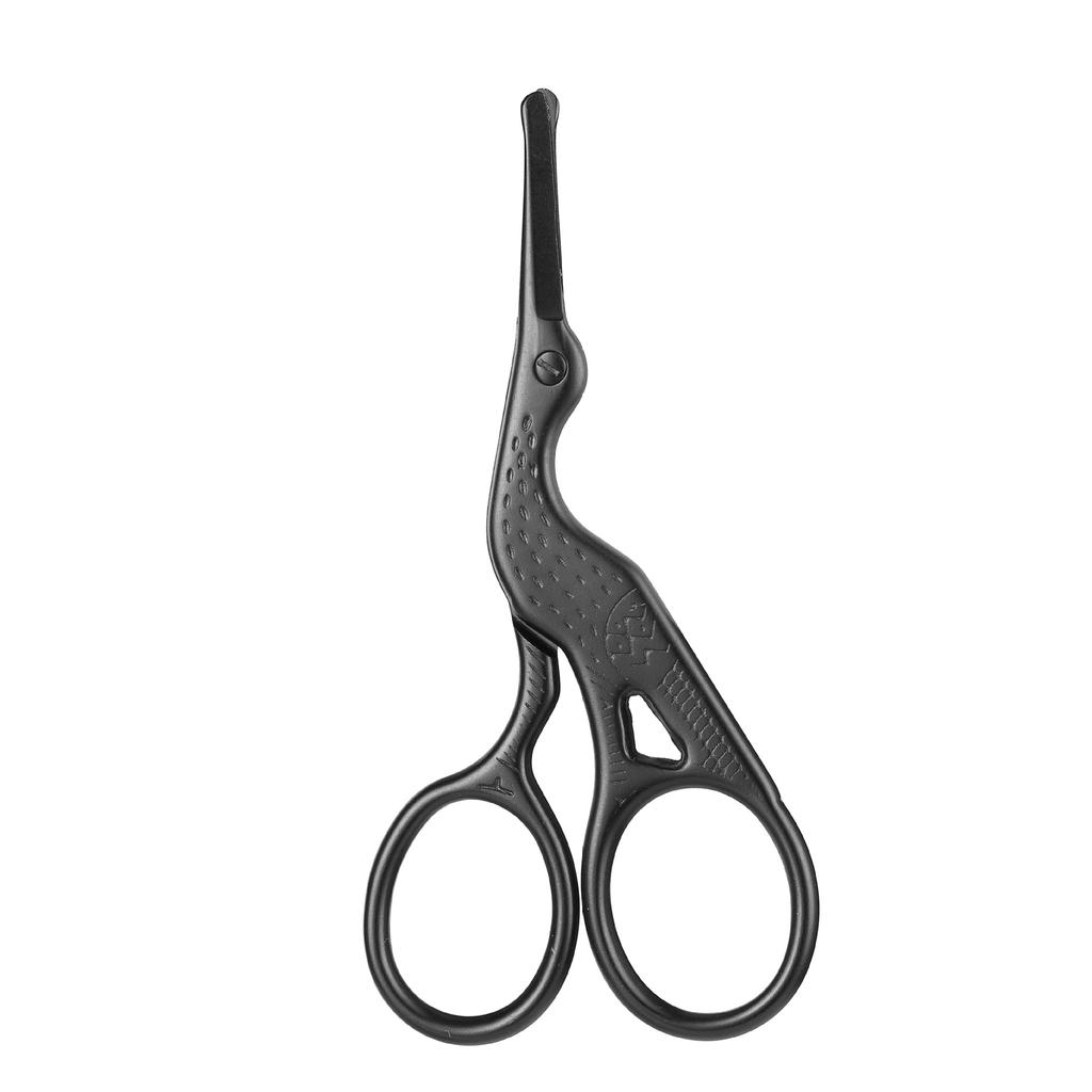 Round Stainless Head Steel Nose Hair Scissors Stork Type BeautyScissors For Eyebrows Nose Hair Beard Ear Hair Eyebrow Scissor