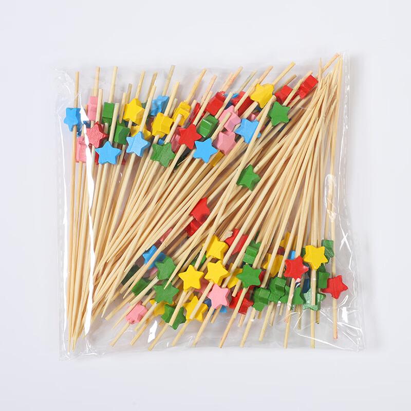 Disposable Star Bamboo Fruit & Cocktail Picks
