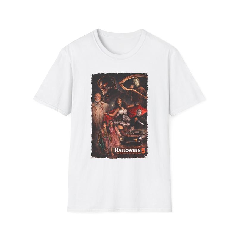 Halloween 5 Movie Poster Unisex T-Shirt| Halloween Characters Graphic Tee Graphic Tee S