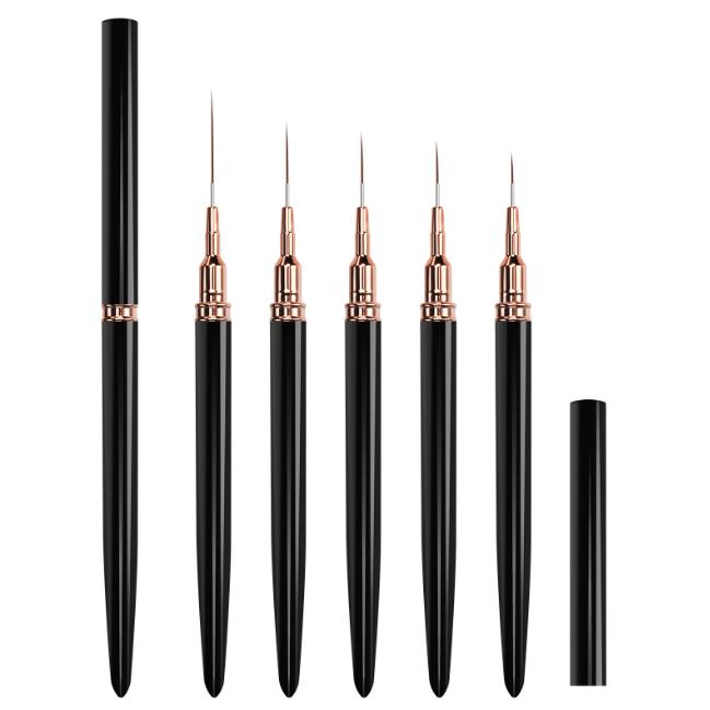 5 Sizes Nail Art Ultra-Fine Needle Tube Drawn Line Drawing Pen Nail Manicure Pen Beauty Nail Tools Various Nail Liner Brush