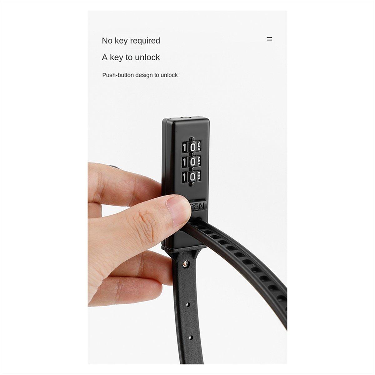 A89X 3-Digit Password Helmet Lock, Bicycle Password Lock, Electric Scooter, Mountain Bike, Road Bike, 3-Digit Helmet Lock China Mainland
