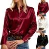 Women's Fashionable Casual Long-sleeved Wide-collar Stand Collar Shirt/T-shirt Top