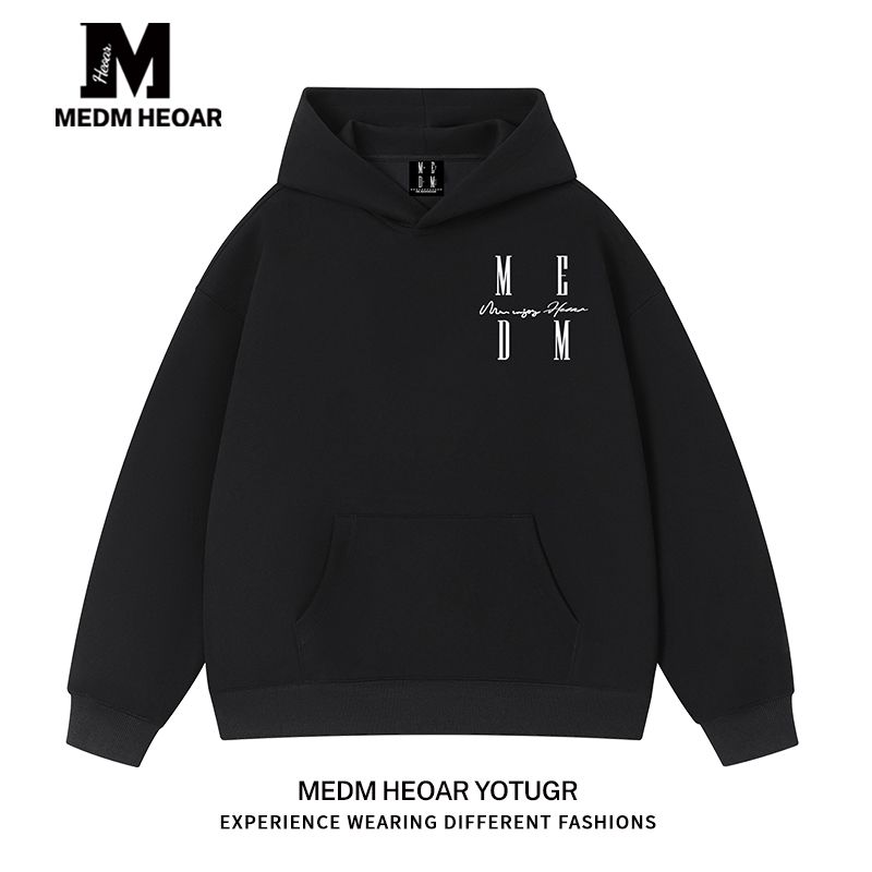 [Three Labels Complete] Medm Heoar [Same Style as Wang Heyi] American Hoodie Couple Fashion Brand Top