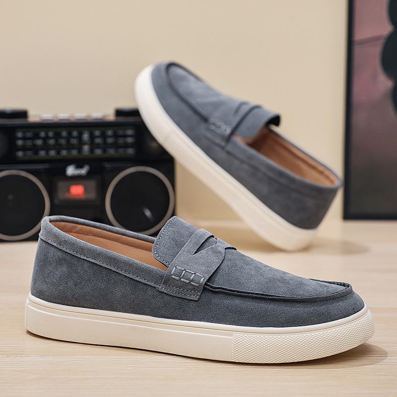 Neue atmungsaktive Bohnenschuhe für Herren, faule Slipper, flache Freizeitschuhe