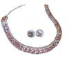 Vintage Crystal Necklace Retro Rhinestone Choker Necklace Necklace Earrings Set  Valentine's Day