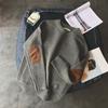 Autumn and Winter Thick Men's Sweater Korean Edition Trendy Pi Shuai Tie Cloth Knitted Sweater Trendy Brand Bottom Inner Warm Men's Thread Sweater