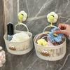 1PCS Small Hanging Basket Storage Basket Bathroom Bathroom Face Towel Storage Basket Kitchen Dormitory Bedside Wall-mounted Hanging Basket