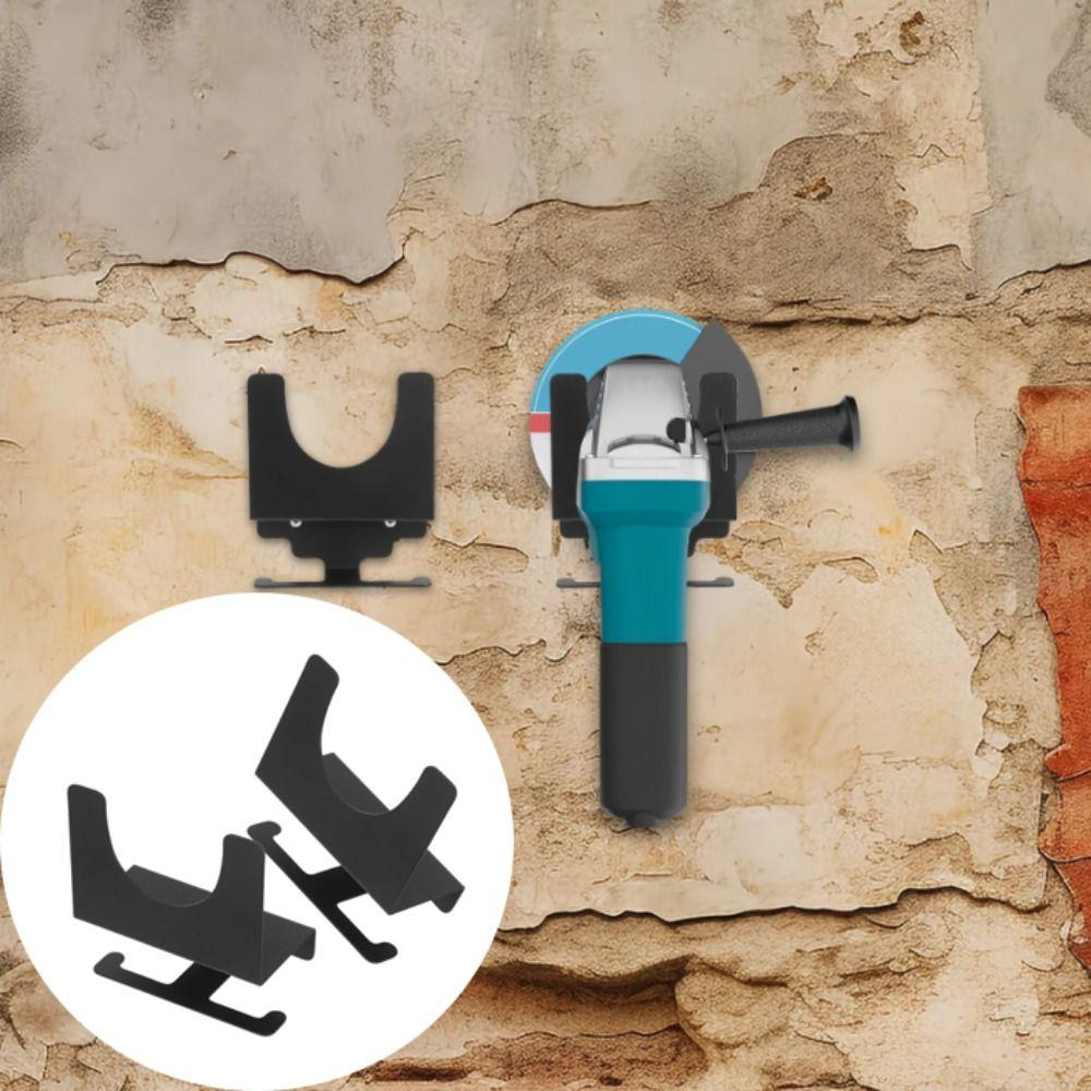 2 Bay Angle Grinder Holder Multipurpose Wall Mounted Angle Grinder Stand Cord Hanger Frame Tool Angle Grinder Rack For Polishers