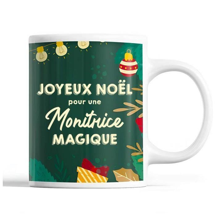 Mug - Noël Monitrice femme - Vert - 325 ml - Résistant lave-vaisselle et micro-onde