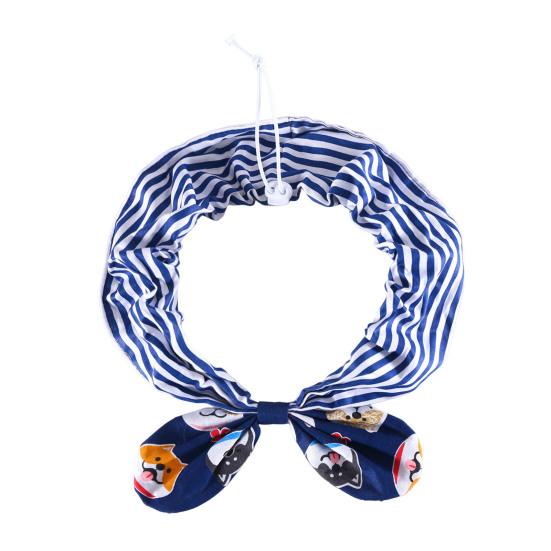 

Регулируемая бандана для питомца Синяя и белая полосатая бандана Треугольный шарф для питомца Мягкий хлопковый слюнявчик для котенка для щенка кошки Маленьких средних крупных собак S A