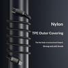 10A 120W Super Fast Charging Cable Type-C Nylon Braided Data Transfer Cord For Phone Laptop