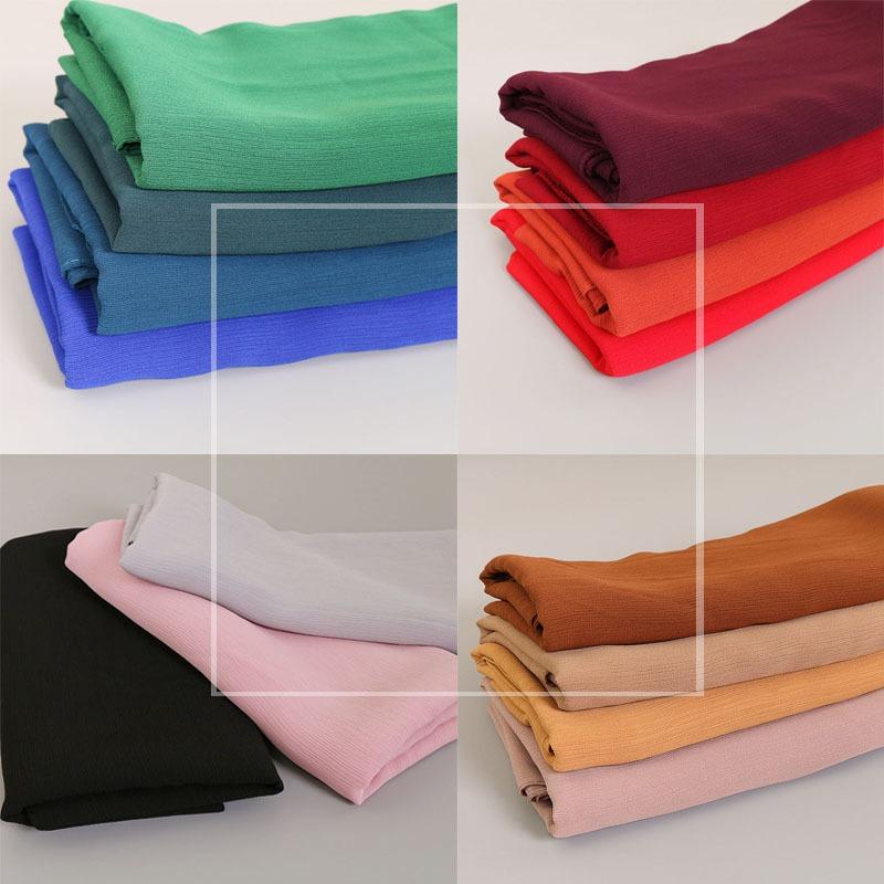 Pearl chiffon willow wrinkled pleated headscarf scarf ethnic style