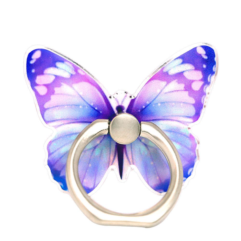 1Pc Beautiful Butterfly Finger Ring Holder Luxury Mobile Phone Stand Universal Smartphone Grip Magnetic Car Bracket Accessories