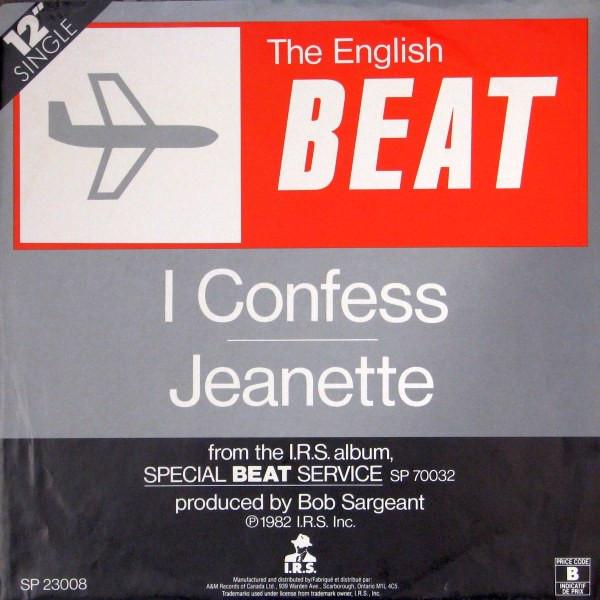 12-дюймовая пластинка ENGLISH BEAT I Confess SP23008 I.R.S. ЗАПИСИ 1982 Канада Рок Б/У