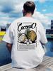 Tropical Coconut Back Print T-shirt - Lightweight Breathable Polyester Beach Shirt for Summer Vacation