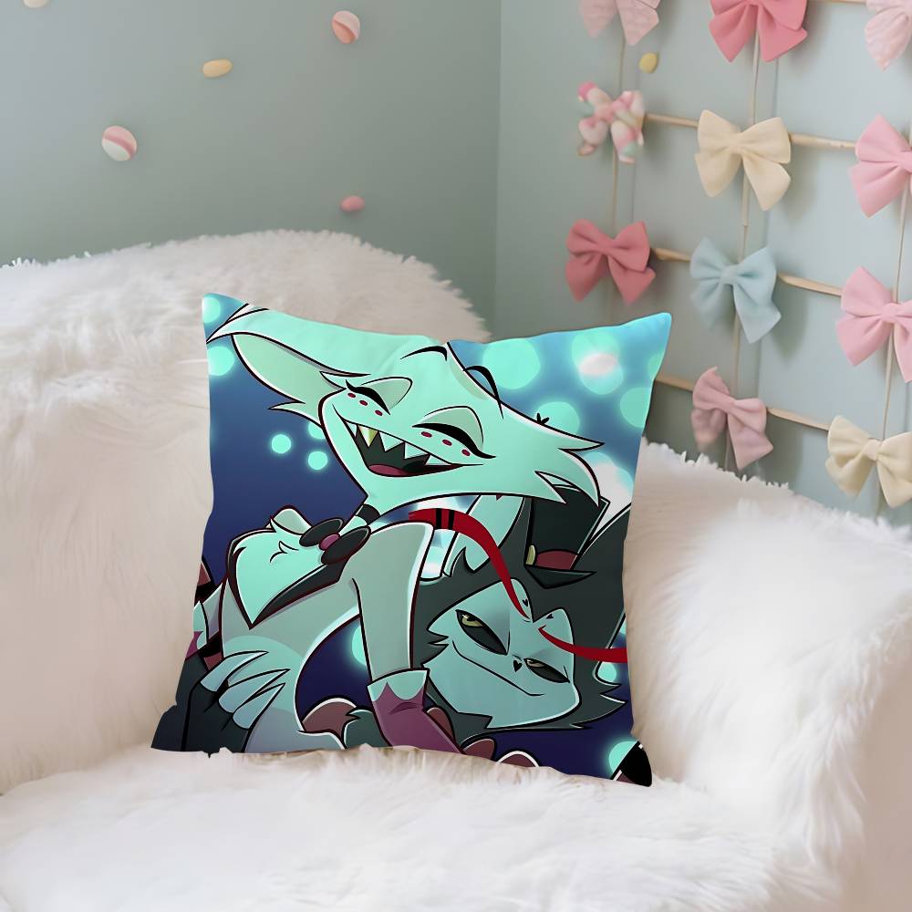

Hazbin Hotels Case Plush Fabric Soft Pillowcase Double Sided Print Cushion Cover Household Gifts 40x40CM(16x16in)