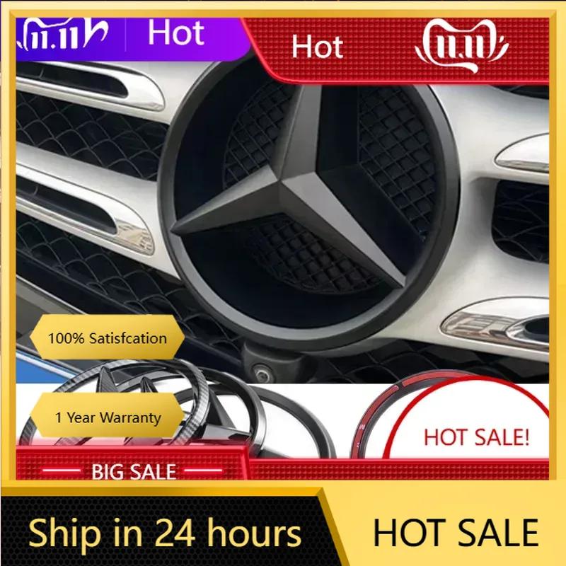 WVWGI1 C200 E200 New 2025 For Mercedes Benz 1Pcs ABS Car Front Grille Badge Decal Cover Emblem For Mercedes Benz W204 W205 W210 W211 W2
