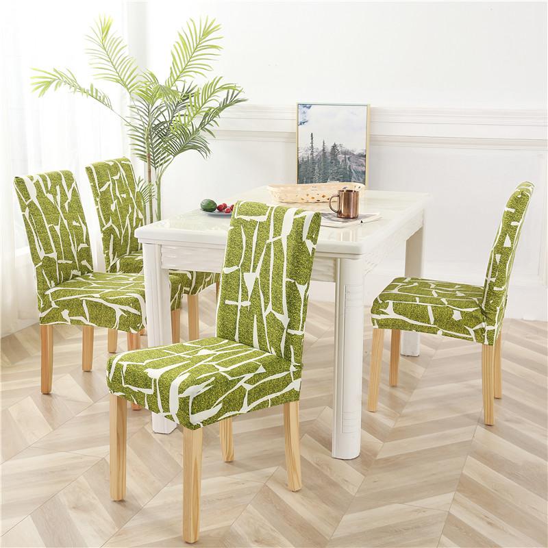 1PC Geometrische Stuhlhusse Elastischer Sitzschutz Stuhlhussen für Esszimmer Küche Hotel Wohnzimmer Hochzeitsbankett