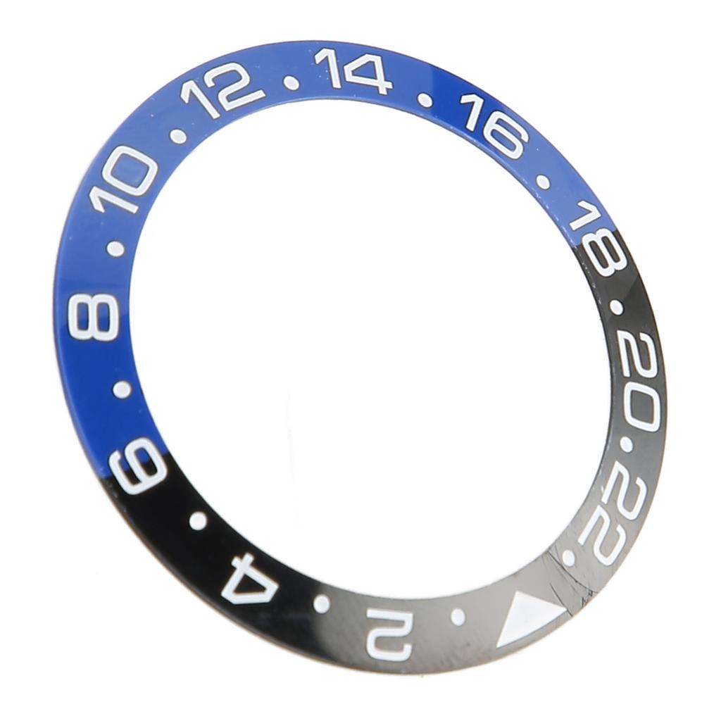 Ceramic Watch Bezel Insert 40mm Outer Diameter Wristwatch Loop Ring Replacement Parts Black Blue